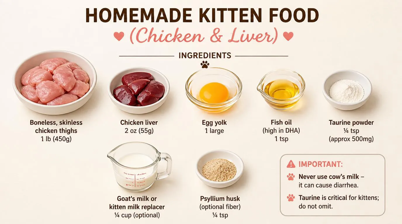 Homemade kitten food